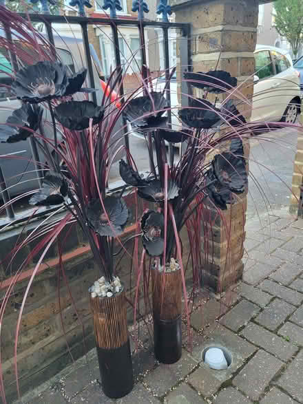Photo of free Faux flower/palm in vase x2 (Leytonstone, E11) #2