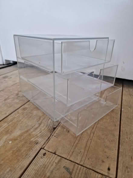 Photo of free 3 drawer transparent organiser (Woking GU22 9) #1