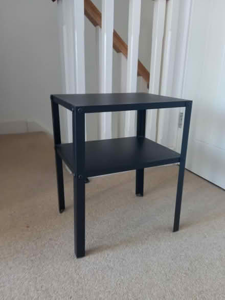 Photo of free Black Metal Bedsite Table/Shelf (Bath - Lansdown) #1