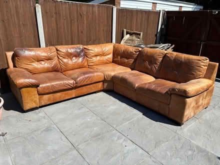 Photo of free Dfs leather corner sofa (Old town SG1) #1