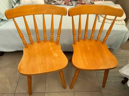 Photo of free Two pine kitchen chairs (Headington Quarry OX3) #3