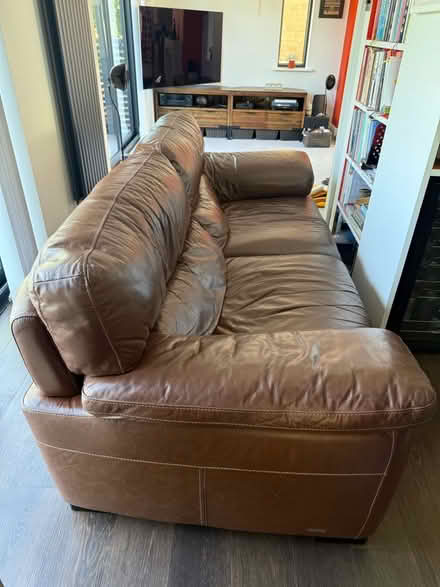 Photo of free Brown Leather Sofa (Theydon Bois CM16) #3