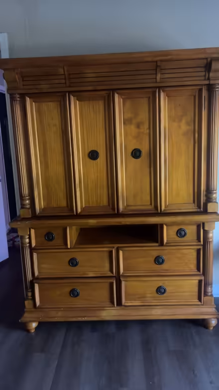 Photo of free Wooden storage dresser (East Hillsborough) #1