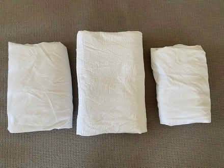 Photo of free 3 White Kingsize Sheets (Wickford, Shotgate.) #1