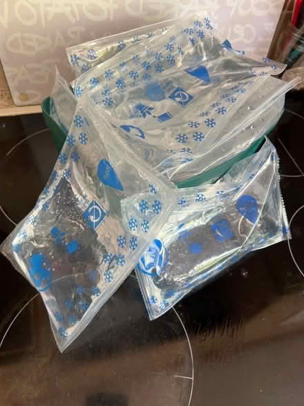 Photo of free 11 freezer blocks/freezable water pouches (Bramley Green RG26) #1