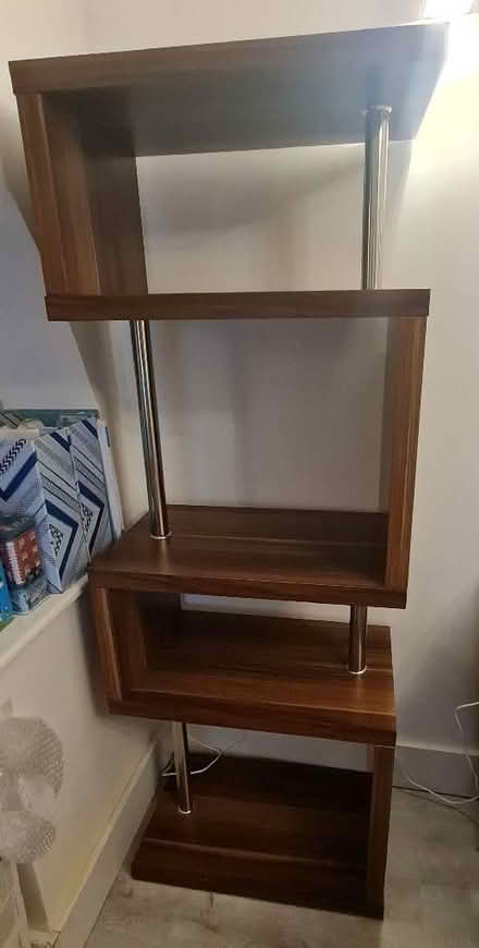 Photo of free 5 Tier S-Shaped Geometric Bookcase (Headcorn TN27) #1