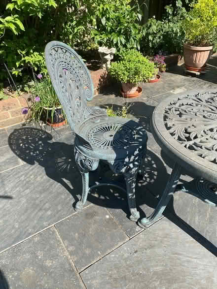 Photo of free Garden table and two chairs (Cheam Sutton SM3) #2