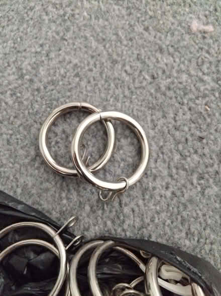 Photo of free Cream curtains, hooks and rings (SG12) #3