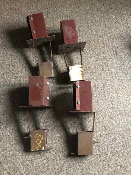 Photo of free Four metal post anchors (like Metpost) (IP1) #1