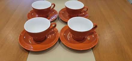 Photo of free 4x orange teacups and saucers (RH12) #1