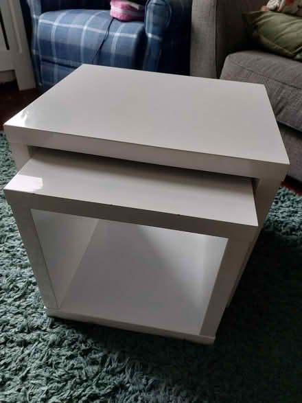 Photo of free White gloss nest of tables (Churchgate EN8) #1