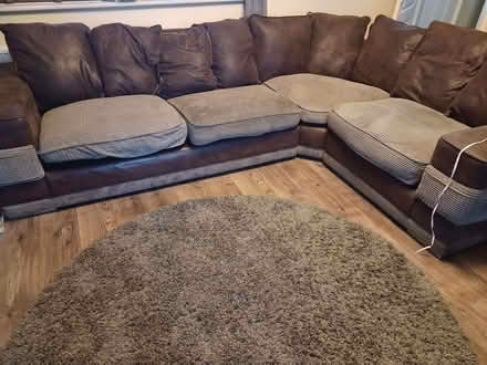 Photo of free large corner couch (Birch Green WN8) #2