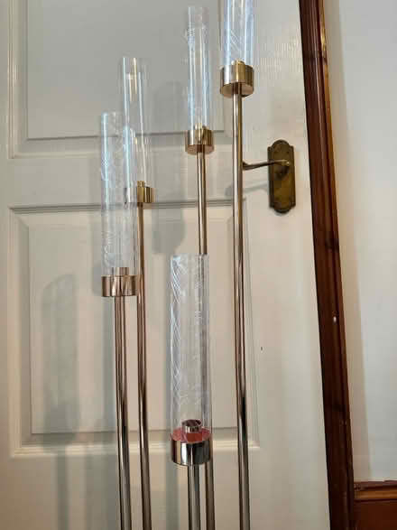Photo of free Gold 5 arm Candelabras with candles (So19 9ah) #2