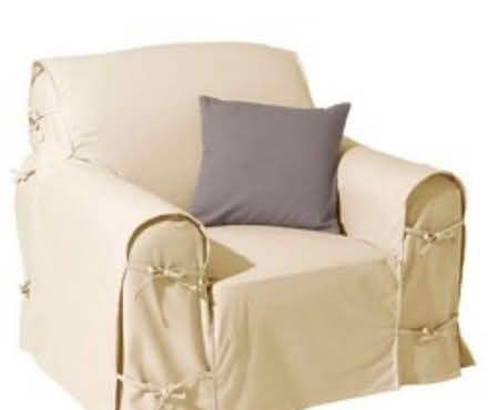 Photo of free White canvas armchair cover (Nether Edge S7) #1