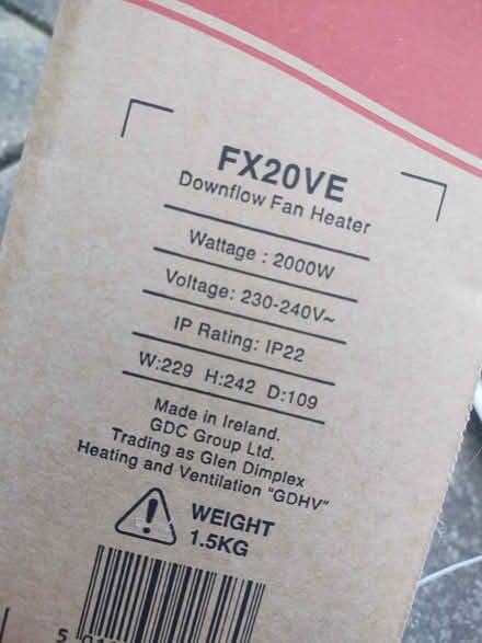 Photo of free Wall fan heater - spares/repair? (nr Hornby LA2) #3