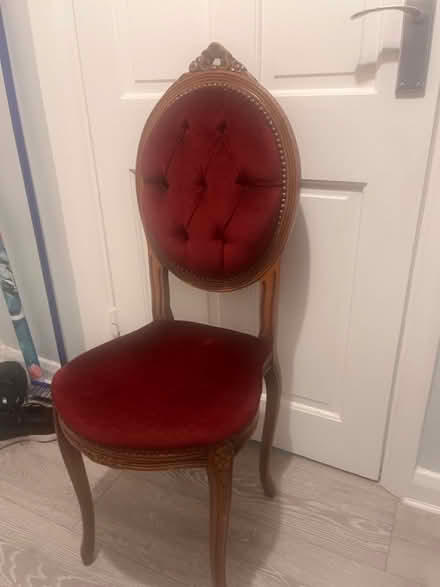 Photo of free Velvet antique dining chair (N12 North Finchley) #2