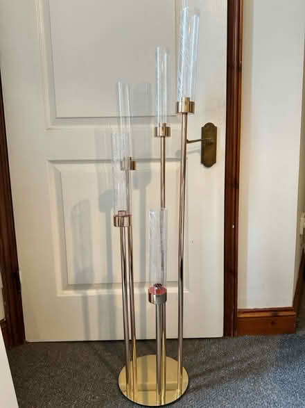 Photo of free Gold 5 arm Candelabras with candles (So19 9ah) #1