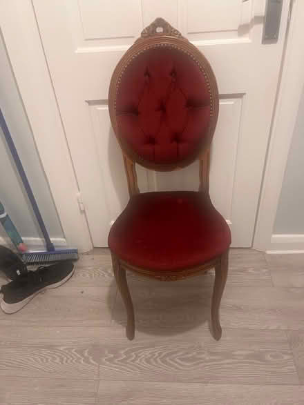 Photo of free Velvet antique dining chair (N12 North Finchley) #4