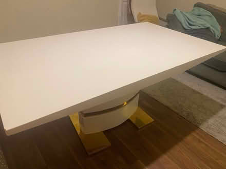 Photo of free White & gold dining table (M18 gorton) #3