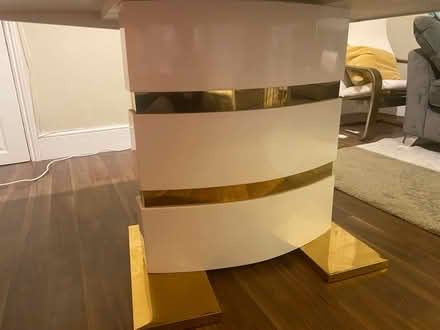 Photo of free White & gold dining table (M18 gorton) #4