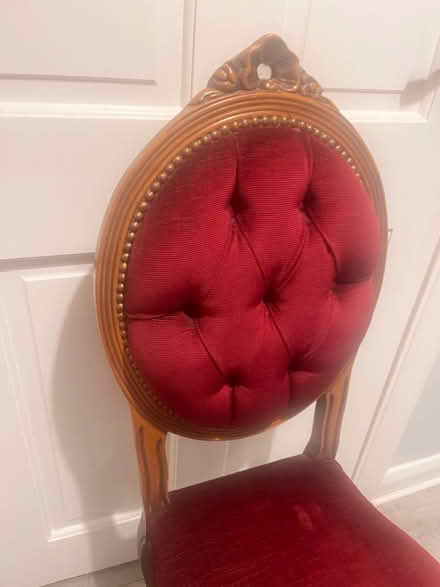 Photo of free Velvet antique dining chair (N12 North Finchley) #3