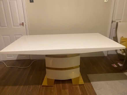 Photo of free White & gold dining table (M18 gorton) #2