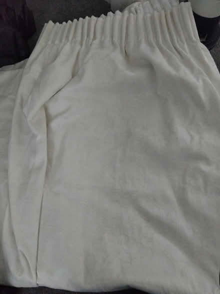 Photo of free Cream curtains, hooks and rings (SG12) #1