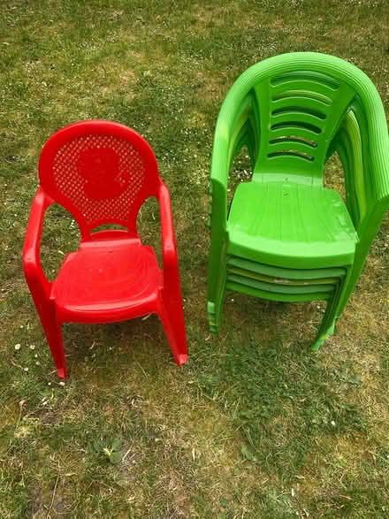 Photo of free Kids plastic Chairs x 6 (Horndon SS17) #1