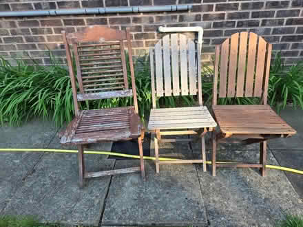 Photo of free Garden chairs wooden (Hucclecote GL3) #3