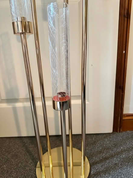 Photo of free Gold 5 arm Candelabras with candles (So19 9ah) #3