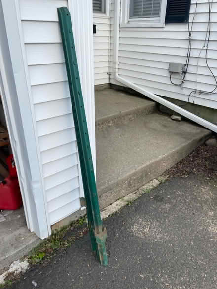 Photo of free 5ft tall metal fence posts (West Springfield) #1