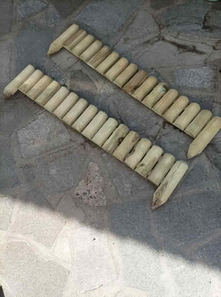 Photo of free 2 lengths of log edging approx 99cm long (Rochford SS4) #1