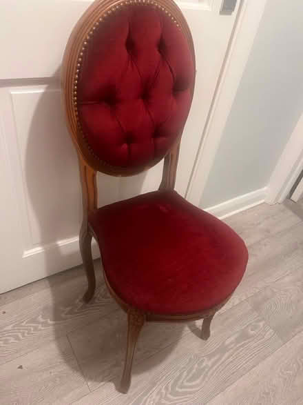 Photo of free Velvet antique dining chair (N12 North Finchley) #1