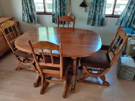 Photo of free Dining room table chairs and server (PE33) #1