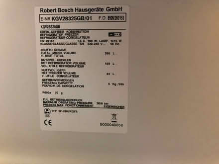 Photo of free Bosch fridge freezer (Cambridge CB1) #4