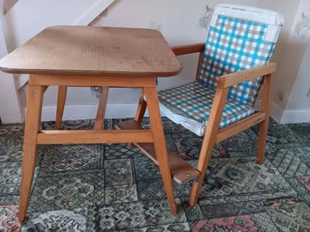 Photo of free Vintage child's high chair or low chair and table. (Bagshot GU19) #3