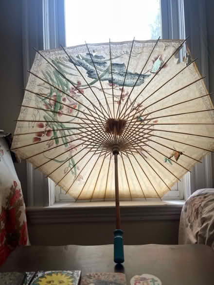 Photo of free paper umbrella (Davis Sq) #2