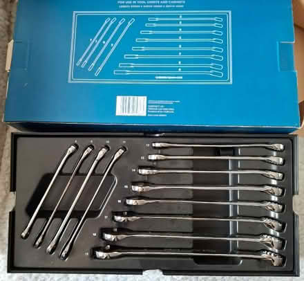 Photo of free 12 piece modular tray set of spanners (Symonds Green SG1) #1