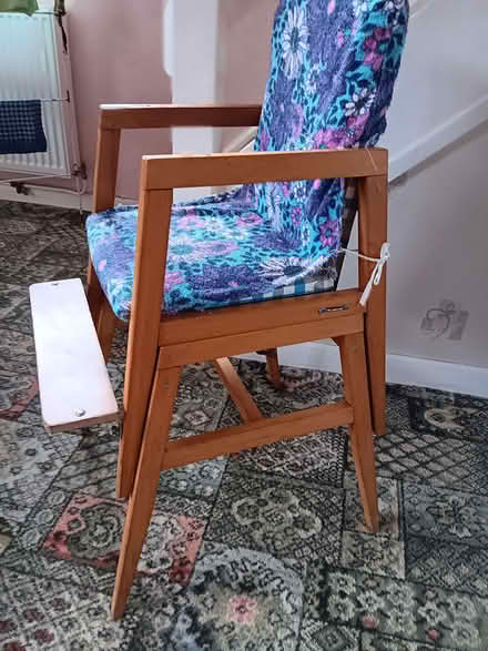 Photo of free Vintage child's high chair or low chair and table. (Bagshot GU19) #2