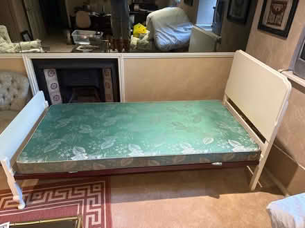 Photo of free Single bed with base which is demountable.. (Warden Hill GL51) #1