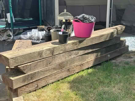 Photo of free 8 foot wooden sleepers (Wandsworth Common) #1
