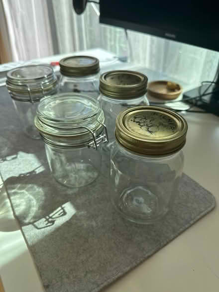 Photo of free 5 small glass jars (east village E20) #1