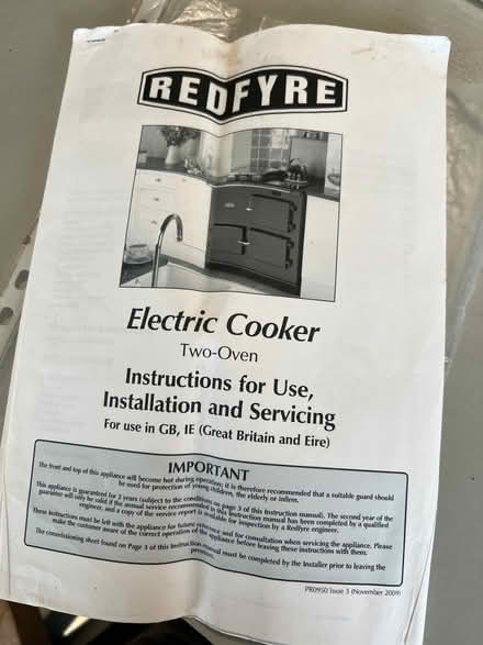Photo of free Red Fyre Electric Cooker (Cromer NR27) #3