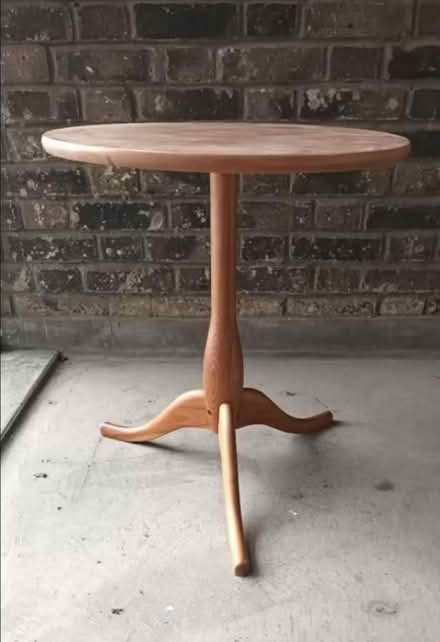 Photo of free Circular wooden side table (SW11) #1