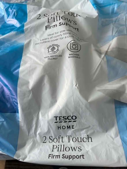Photo of free Two Tesco soft touch pillows (Rochester ME1) #1