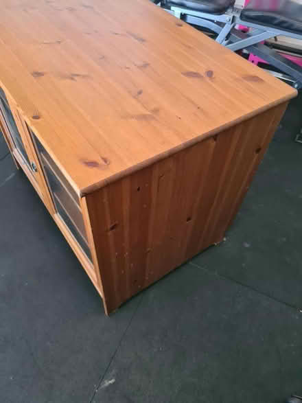 Photo of free Glass front solid wood cabinet (Thornliebank, G46) #4