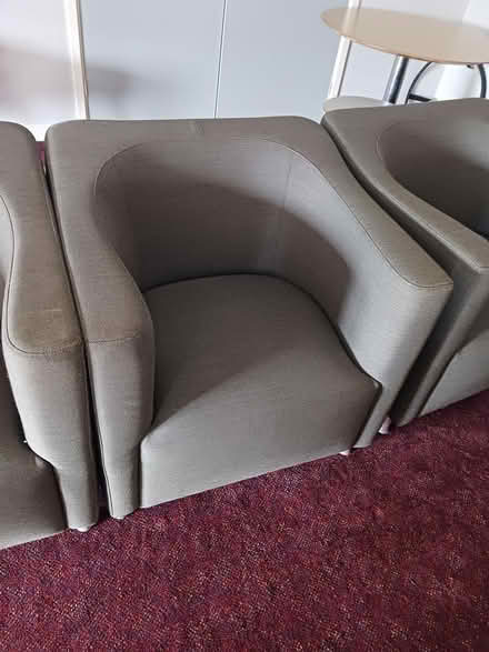 Photo of free 8 x Grey Bucket chairs (Heavy) (Iver SL0) #1