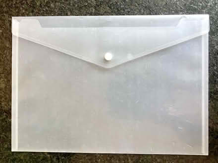 Photo of free Clear plastic wallets with pop closing (Theale RG7) #3