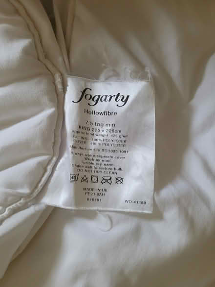 Photo of free King-sized Duvets (Bedlington NE22) #1