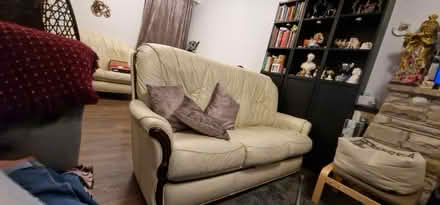 Photo of free 3 seater Leather Italian sofa (E16 4ps) #1